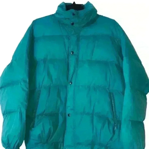 PUFFER JACKET Gray Duck Down and Feather filled Vintage Size XL - Picture 3 of 13